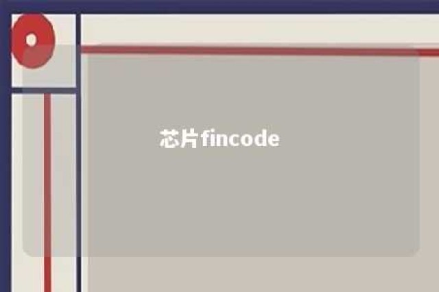 芯片fincode 